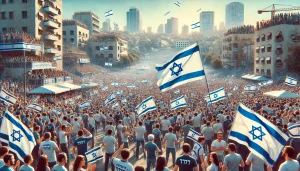 Israelis gathered together