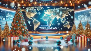 wORLD nEWS WITH cHRISTMAS LOOK