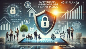DALL·E 2024-10-02 08.06.22 - An image depicting the concept of safeguarding pension funds and 401(k) plans for a secure retirement future. The background should include elements s